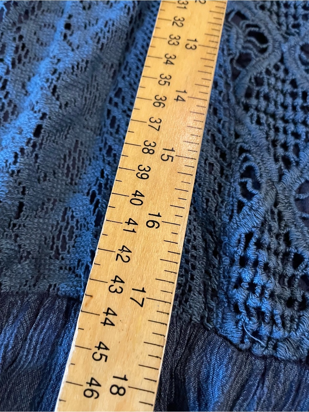 Studio West Blue Sleeveless Midi Dress with Crochet Bodice - Picture 13 of 15
